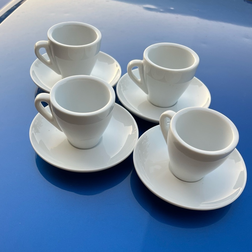 4 white espresso tea cups - Picture 6 of 6